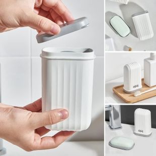 Portable Soap Storage Case with Secure Lid
