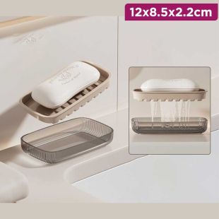 Dual-Layer Soap Holder with Drainage