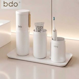 Travel Toothbrush and Toothpaste Storage Case with Secure Lid