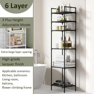 6-Tier Multifunctional Metal Storage Rack 170&times;42&times;32 cm