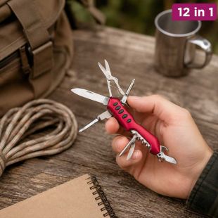 12-in-1 Folding Multitool Compact and Portable