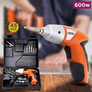 Cordless Power Screwdriver Kit Rechargeable Electric 45pcs
