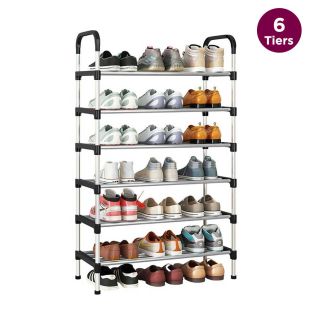 6 Tiers Metal Shoe Rack 116 × 56 × 26 cm