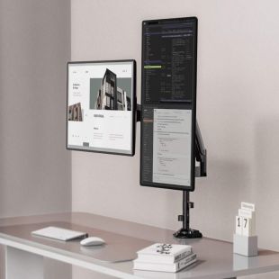 Dual Swivel Desktop Monitor Stand 17 to 27 Inch by NB North Bayou