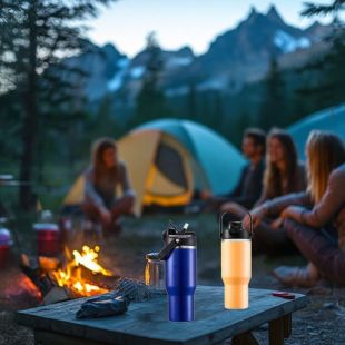 كوب ستانلس ستيل عازل بتفريغ الهواء 1 لتر