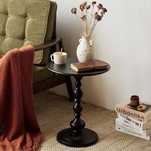 طاولة دائرية فولاذية Retro بطلاء حراري 40×52 سم