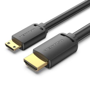 كيبل HDMI-C منفذ Male إلى HDMI-A منفذ Male دقة 4K من Vention (1 متر، 1.5 متر، 2 متر، أو 3 متر)