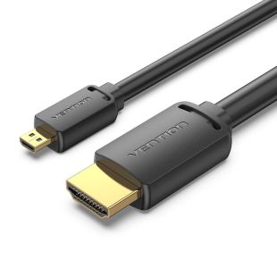كيبل HDMI-D منفذ Male إلى HDMI-A منفذ Male دقة 4K من Vention (1 متر، 1.5 متر، 2 متر، أو 3 متر)