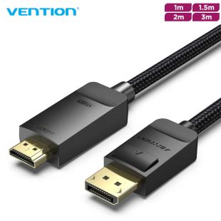 Vention Cotton Braided 4K DP Male to HDMI-A Male HD Cable