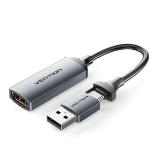 وصلة من HDMI إلى USB-C وUSB-A طول 10 سم 2 في 1 من Vention