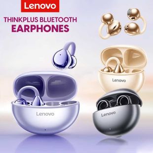 Lenovo Thinkplus TA410 Bluetooth earphones with 360-degree panoramic sound, Bluetooth 5.4, and earclip design - Sheeel Kuwait