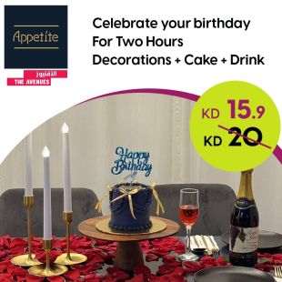 Enjoy a Memorable 2-Hour Birthday Party with Cake & Setup at Appetite Restaurant and Café
