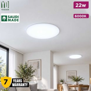 Ceiling Frameless Panel Smd Downlight 22W 6000K - Made in Saudi Arabia with 7 Years Warranty