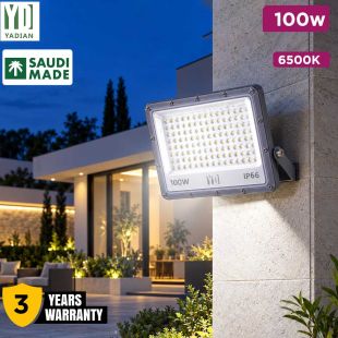 100W 6500K Flood Light - Made in Saudi Arabia with 3 Years Warranty