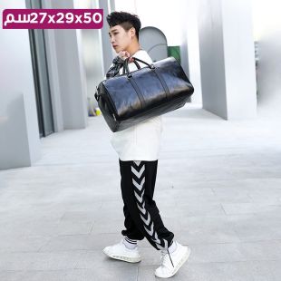 حقيبة كتف Retro جلد بسعة كبيرة - 50 × 29 × 27 سم