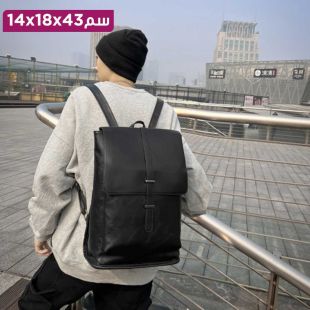 حقيبة ظهر جلد متعددة الإستخدامات - 43 × 28 × 14 سم