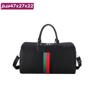 حقيبة كتف بتصميم Ribbon Colored من الجلد - 47 × 27 × 22 سم