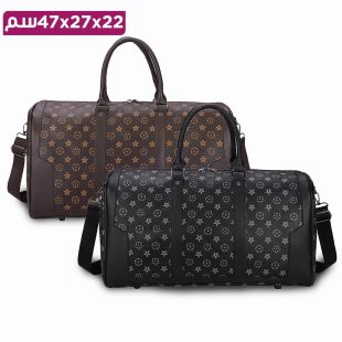 حقيبة كتف بتصميم Flowers من الجلد - 47 × 27 × 22 سم