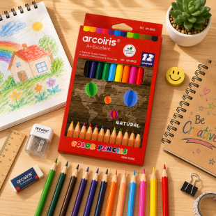 Arcoiris 12-Color Wooden Crayon Set