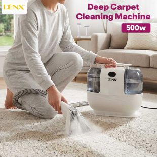DENX 500W deep carpet cleaning machine with powerful suction and dual water tanks for carpets and upholstery - Sheeel Kuwait Offers