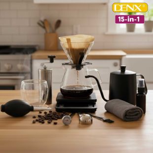 15-in-1 Pour Over Coffee Brewing Kit  by Denx