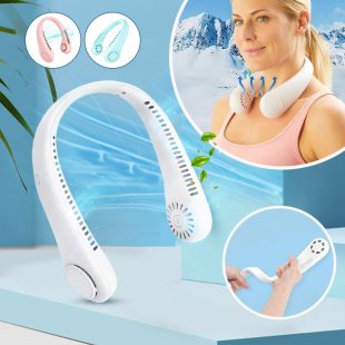 Portable 3 Speed USB Rechargeable Neck Fan