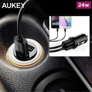 Aukey True AiPOWER 24W Dual Port Car Charger