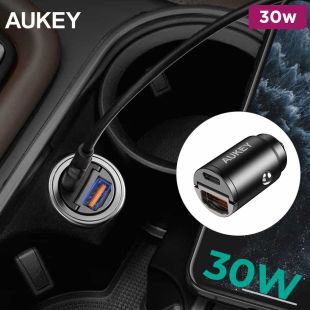 Aukey PD 30W Dual Port Car Charger
