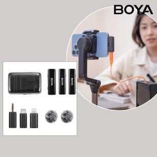نظام ميكروفون لاسلكي بتصميم متكامل من Boya