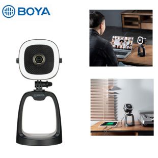 ميكروفون مع كاميرا 1080بكسل وضوء حلقي LED من Boya