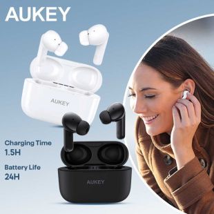 سماعة أذن لاسلكية بخاصية إلغاء الضوضاء من Aukey