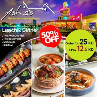 Enjoy Lunch or Dinner Menu at Asha's Restaurant 