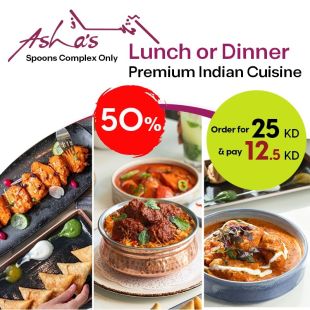 Enjoy Lunch or Dinner Menu at Asha's Restaurant 