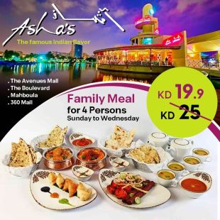 Enjoy Set Menu for 4 Persons at Asha's Restaurant