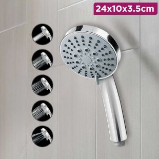 Shower Head 5 Mode High Pressure Chrome