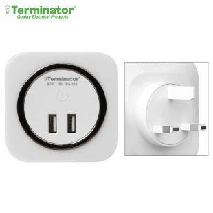 Terminator LED Night Light With USB - White