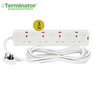 Terminator 4Way Power BAR 3M - White