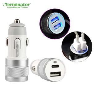 Terminator 30W Dual Port Car Charger