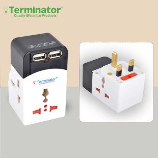 Terminator 10Amp Multi Adapter with Dual USB Ports