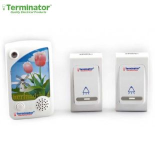 Wireless Digital Door Bell With 38 Different Melodies + 2 Transmitter and 1 Receiver by Terminator