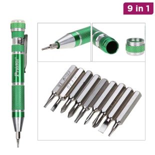 9 in 1 Aluminum Handle Precision Screwdriver Set