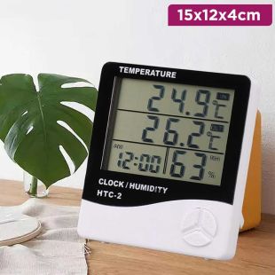 Digital Electronic Clock Temperature and Humidity Meter