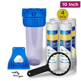 10-Inch Transparent Whole House Water Filter System