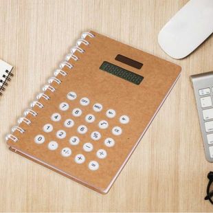 80 Sheets Notebook A4 Size with Solar Calculator