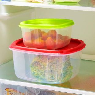 5 Pcs Rectangular Plastic Food Storage Box Set