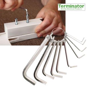 طقم مفاتيح ألين سداسية في حلقة معدنية 10 قطع من Terminator