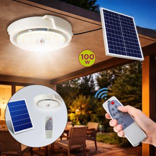 100W Solar Light with Remote Control and Solar Panel