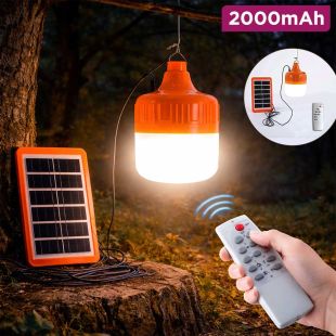 Solar Hanging Light Bulb With Multiple Lighting Modes 2000mAh