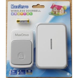 MaxOnvo Wireless Doorbell with 36 Melodies and 5 Volume Levels