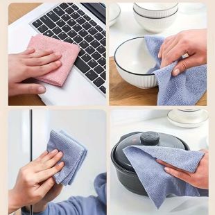 10Pcs Microfiber Home Cleaning Towels 20x20 cm